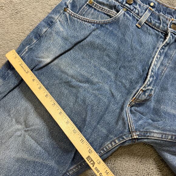 PRISON BLUES PRSN BLU Distressed Denim Jeans Mens 40x30 USA Suspender Buttons - Picture 8 of 10